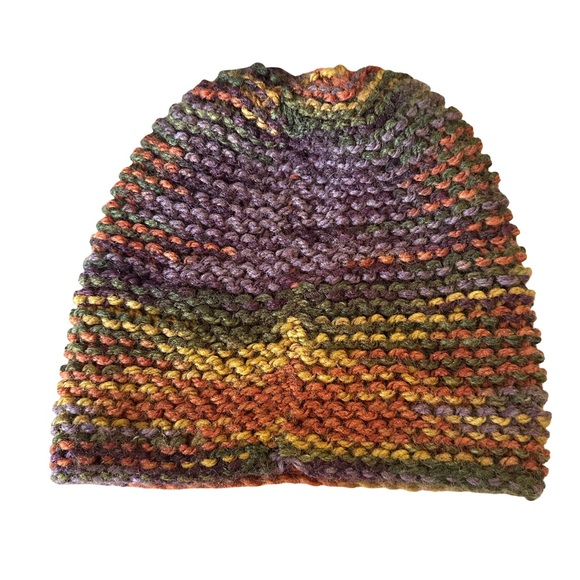 Handmade Multicolor Knit Beanie - Picture 3 of 4